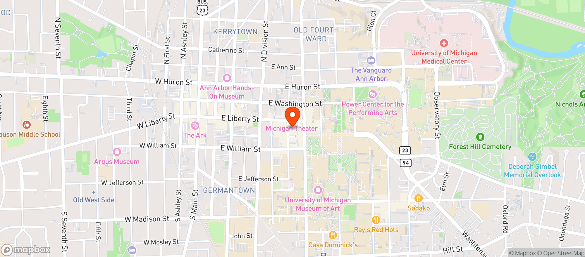 Map showing Hopcat