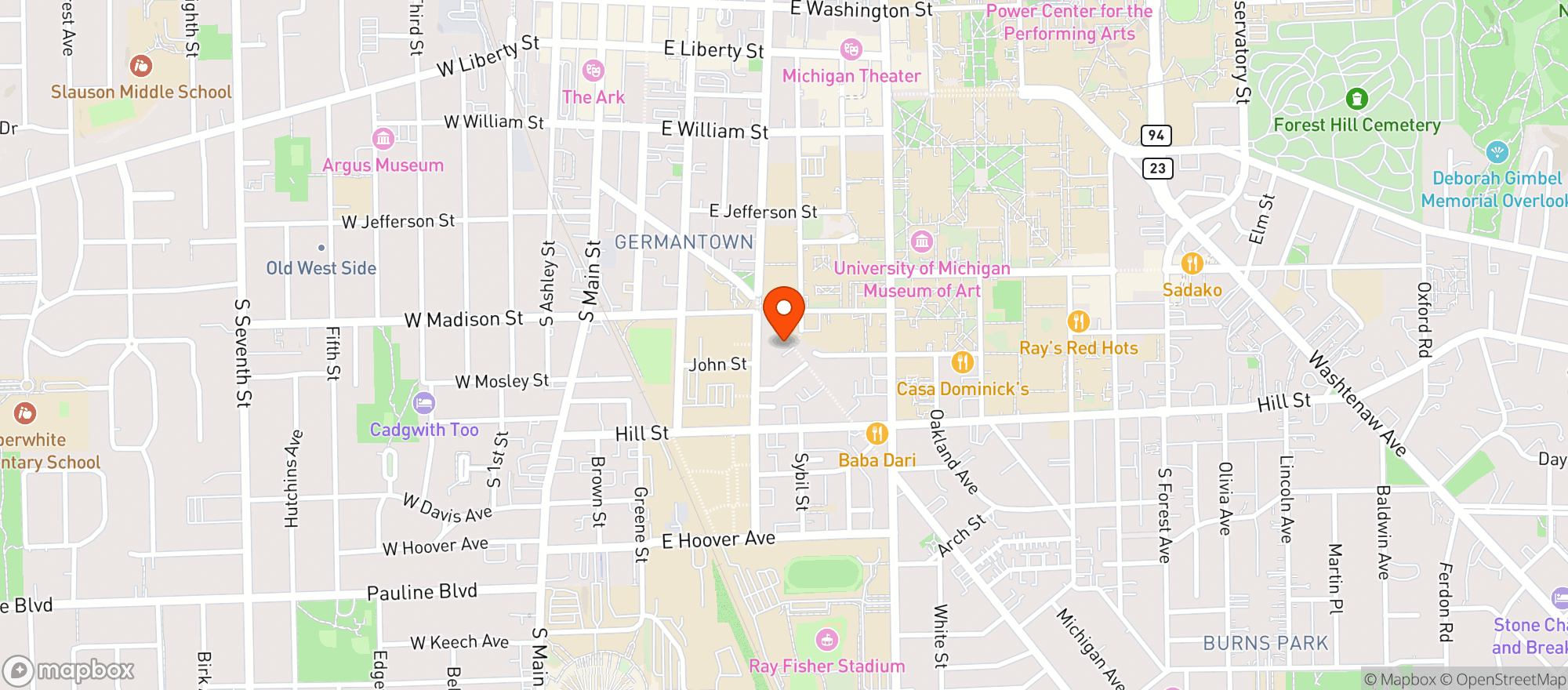 Map showing HOUSE OF LIQUOR
