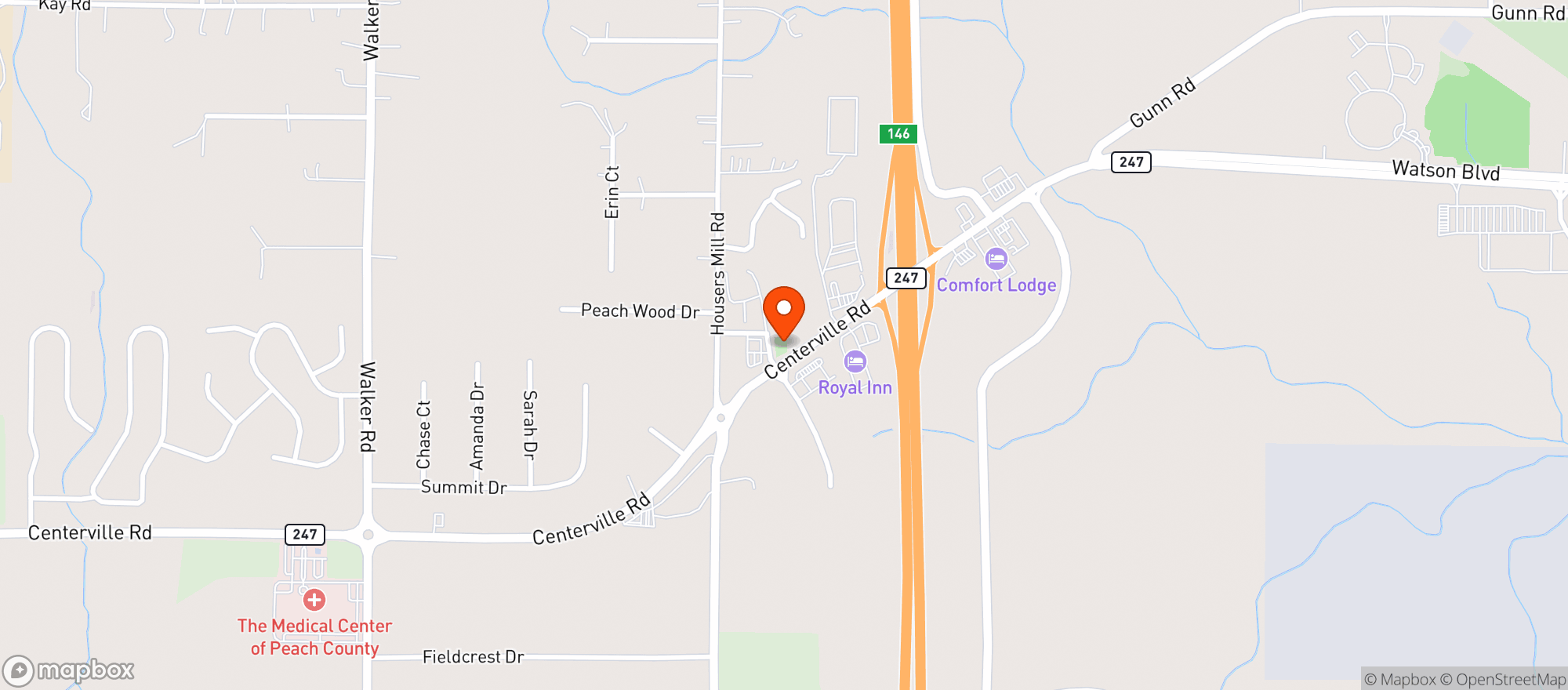 Map showing JACKS WINE & SPIRITS