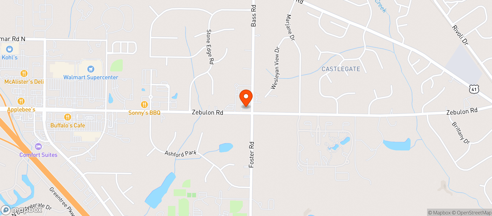Map showing SL Sausage Company - Macon