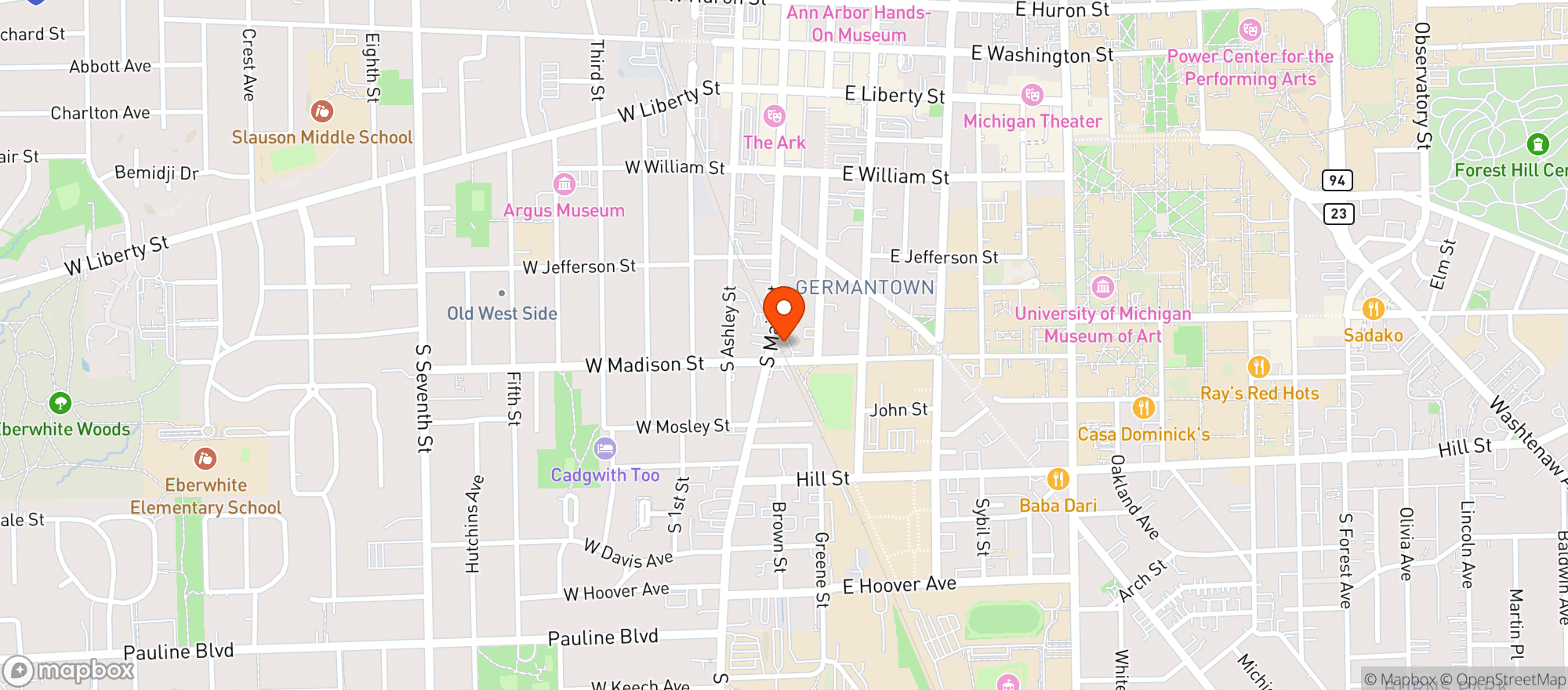 Map showing Union Rec