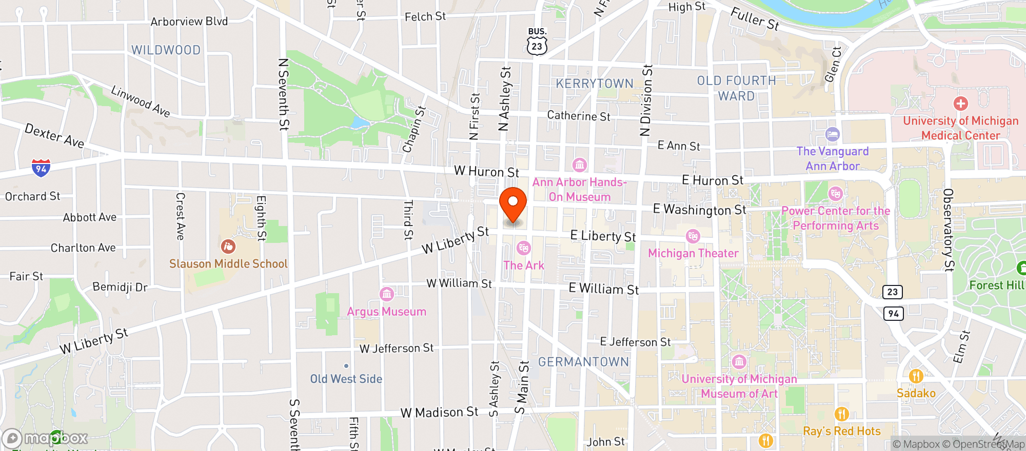 Map showing Alley Bar