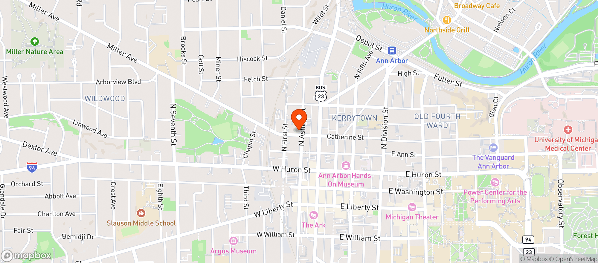 Map showing Information Entropy Weed & Cannabis Dispensary Ann Arbor, Michigan