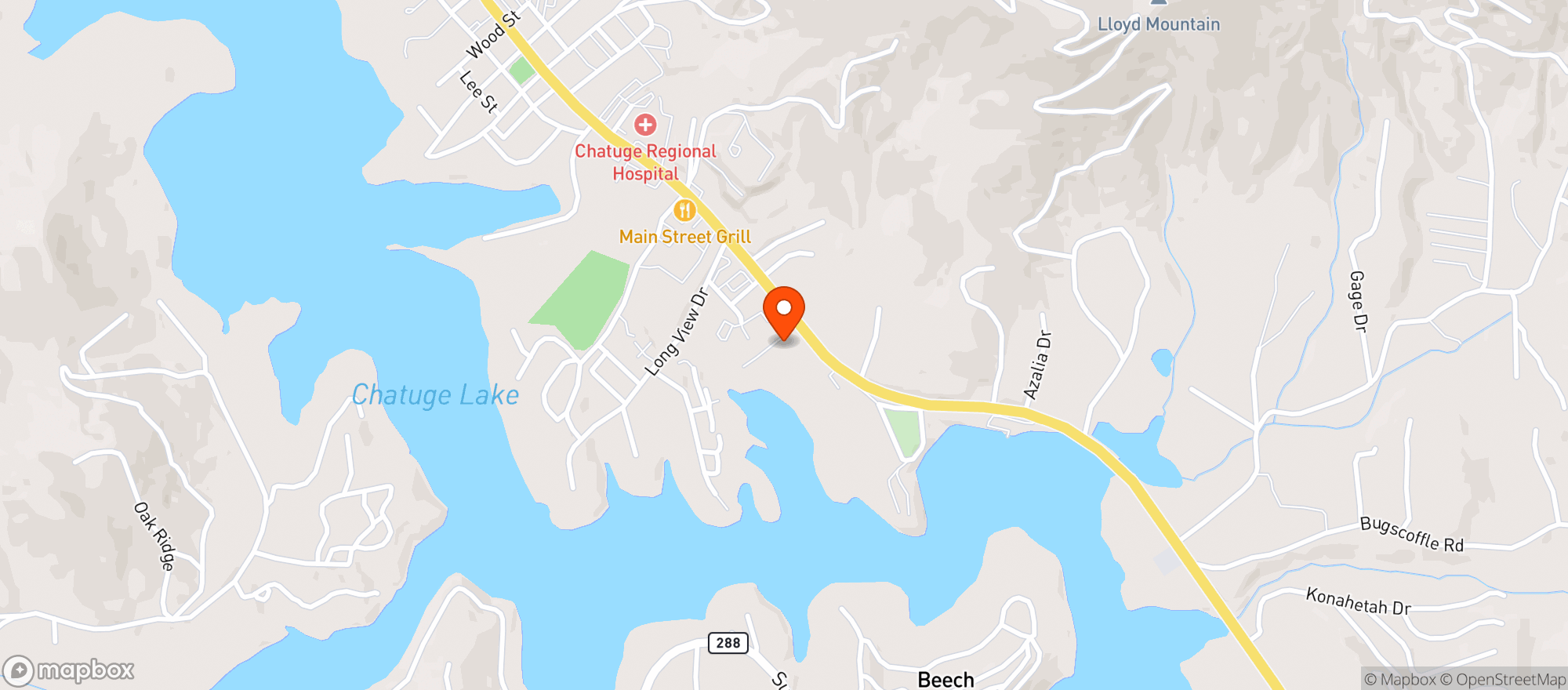 Map showing Hiawassee Package