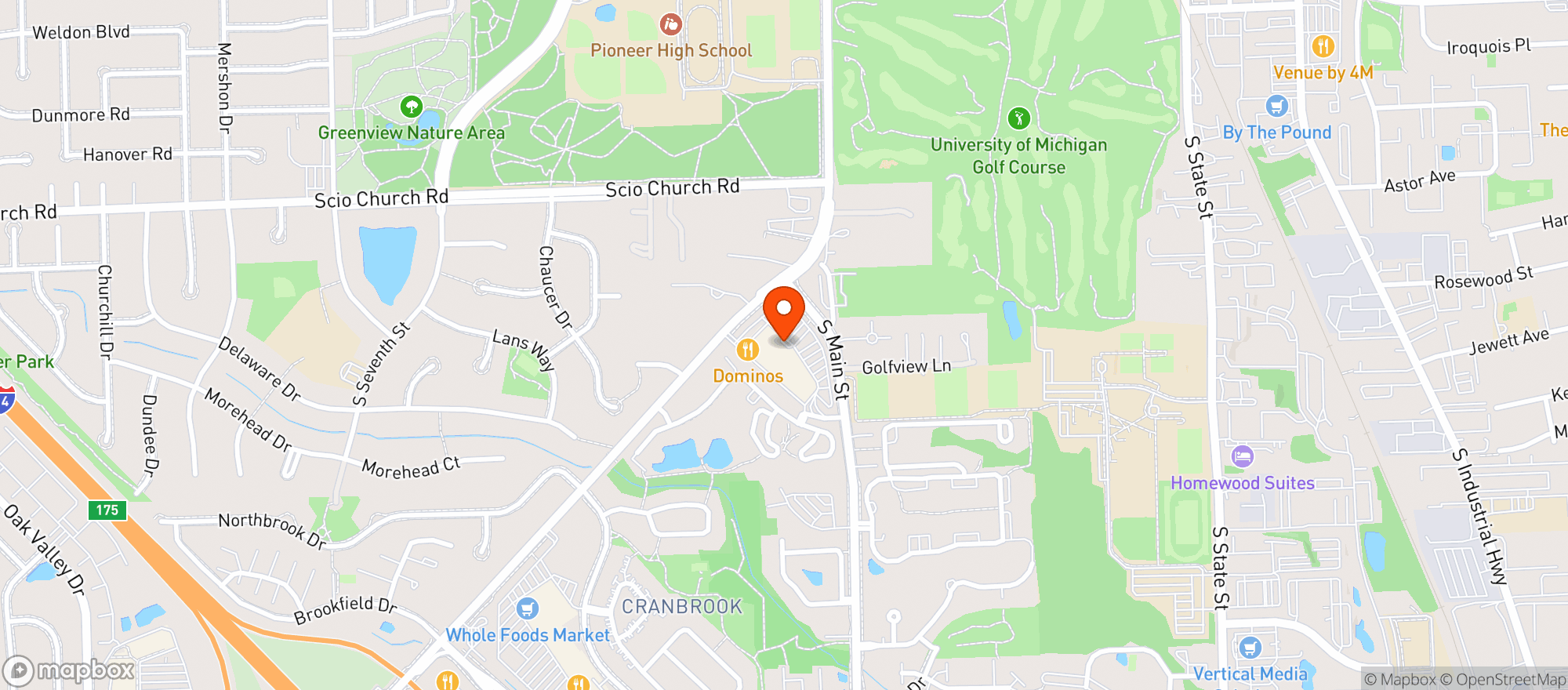 Map showing Busch's - #1035 South Main AA
