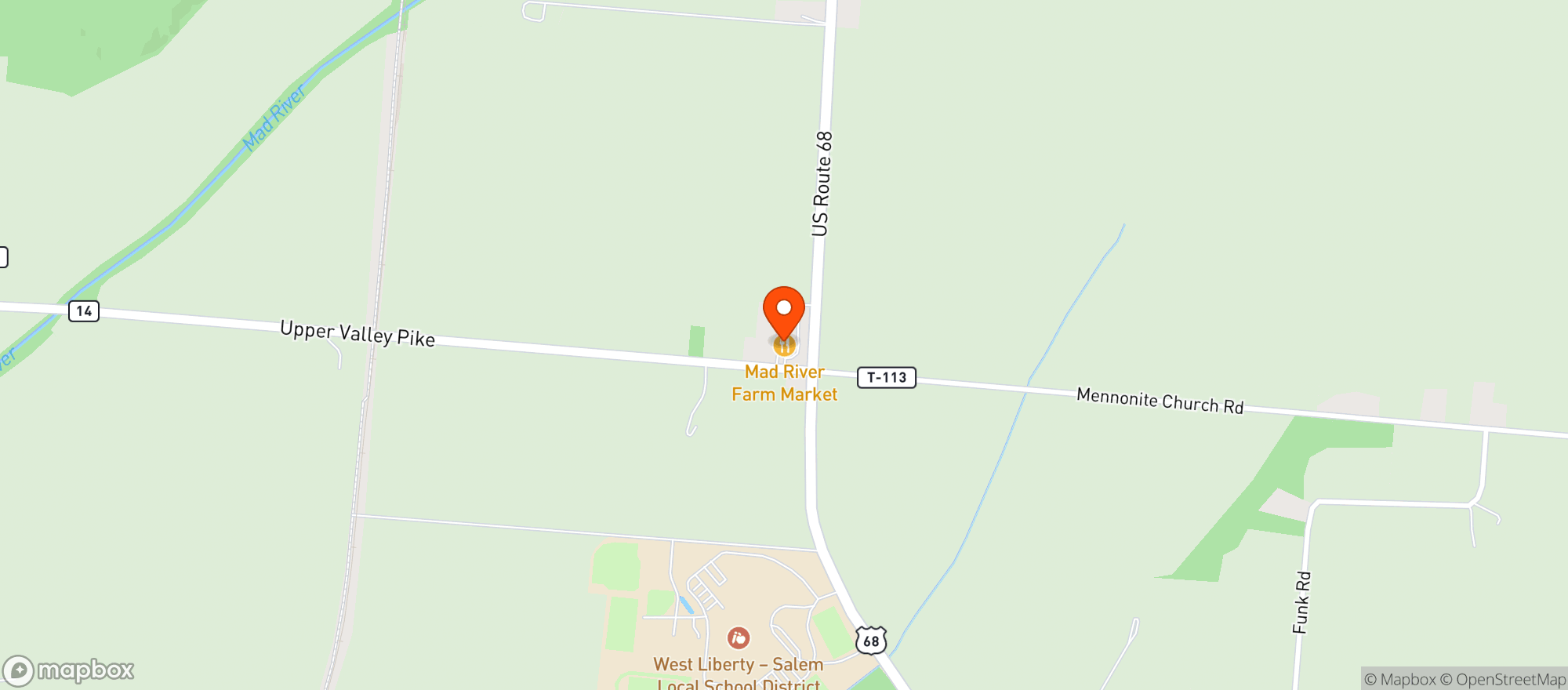 Map showing Mad River Farmers Market