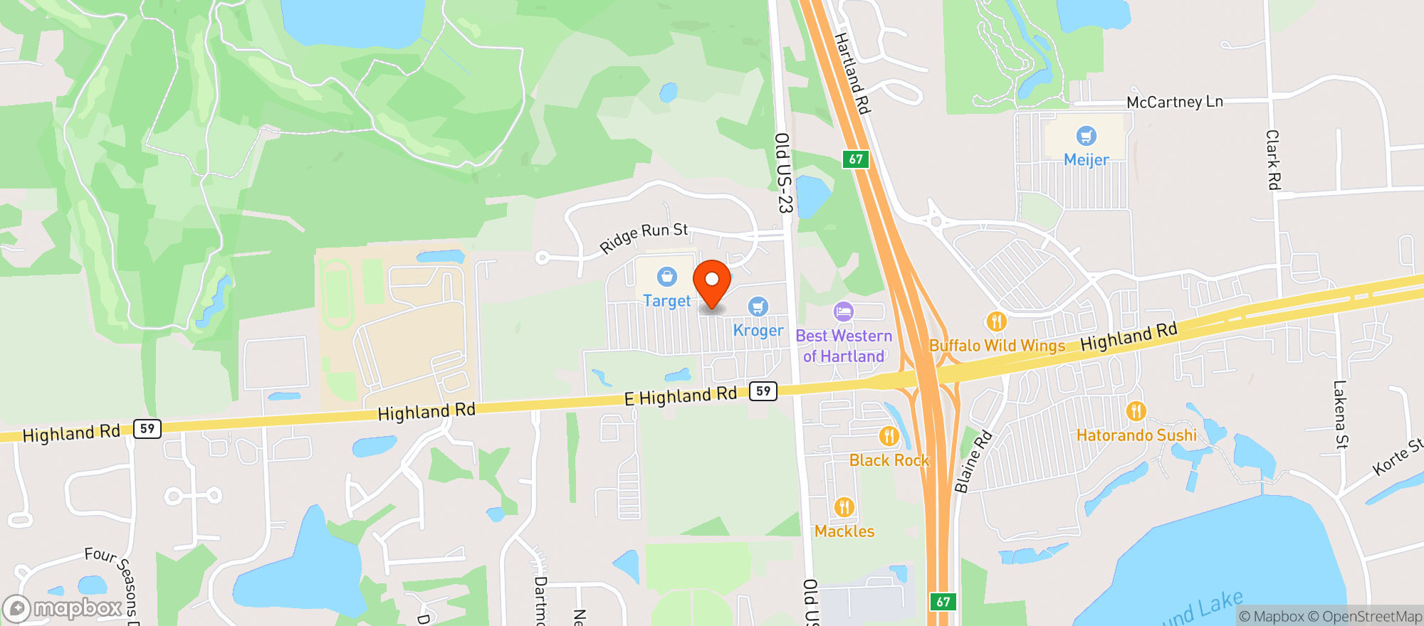 Map showing Tony Saccos Coal Oven Pizza
