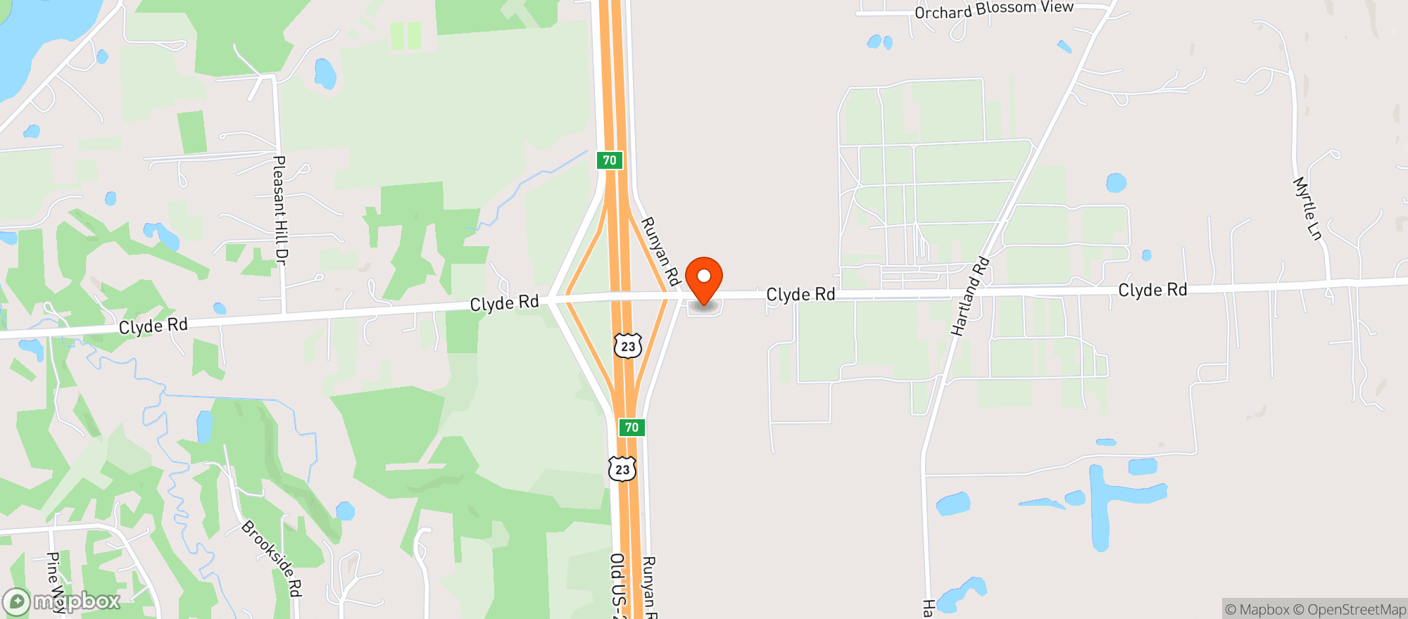 Map showing Hartland Mobile