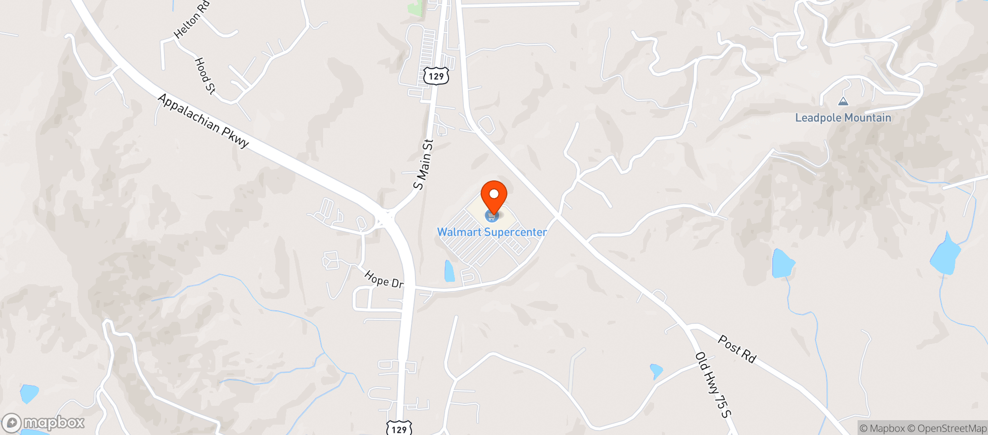 Map showing Walmart Supercenter #4616