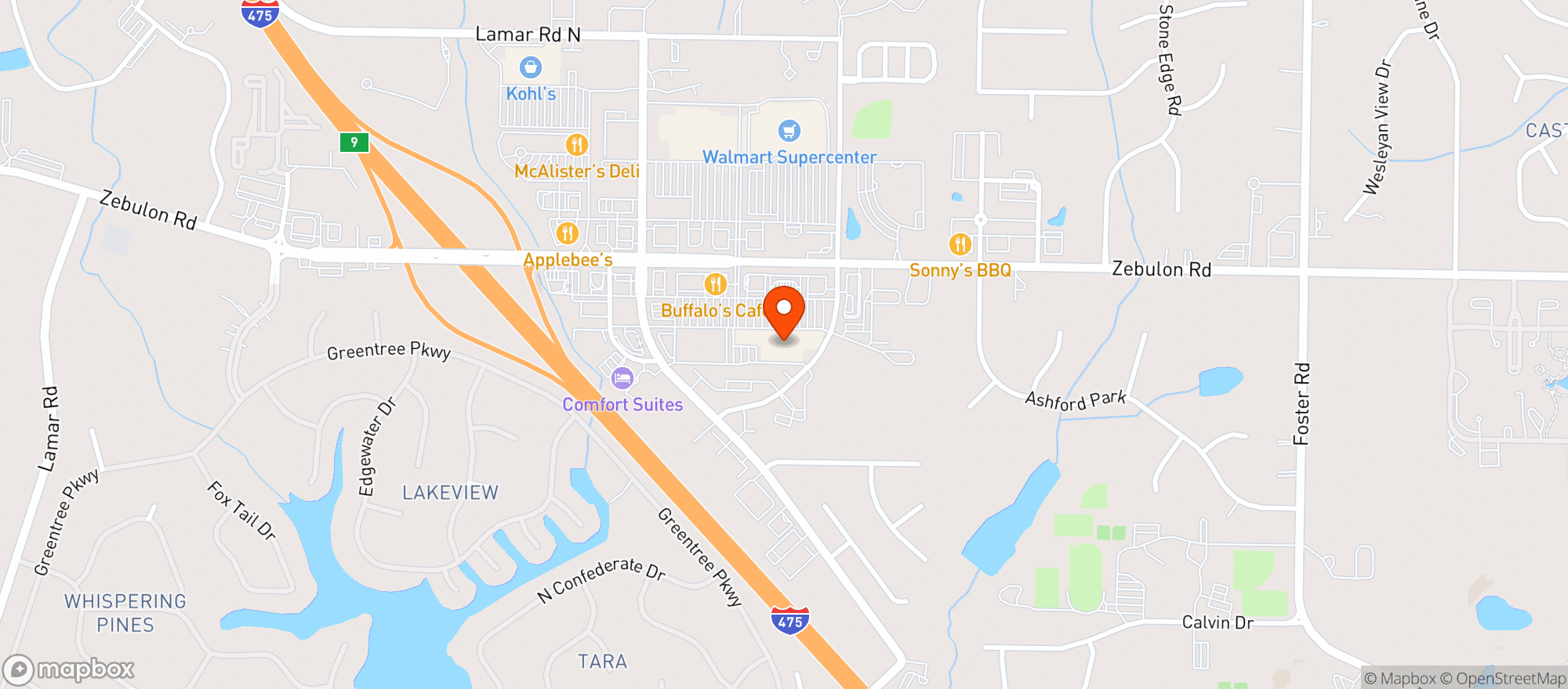 Map showing Kroger