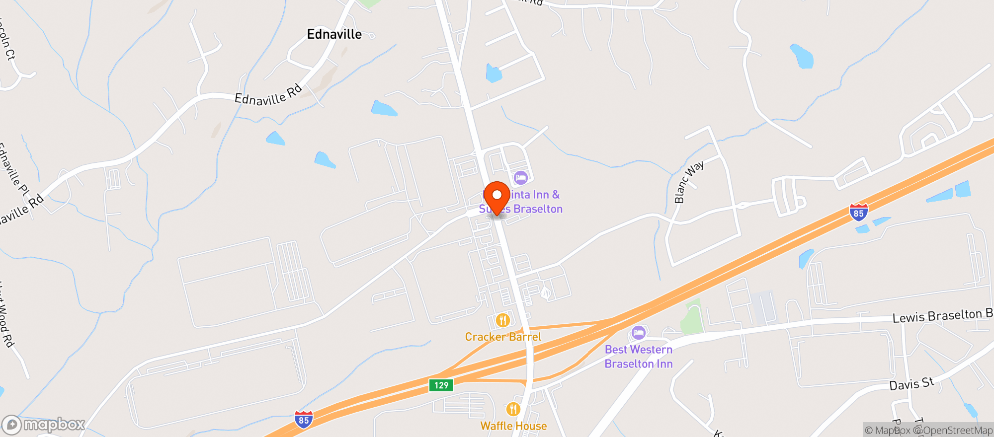 Map showing El Centinela Mexican Restaurant