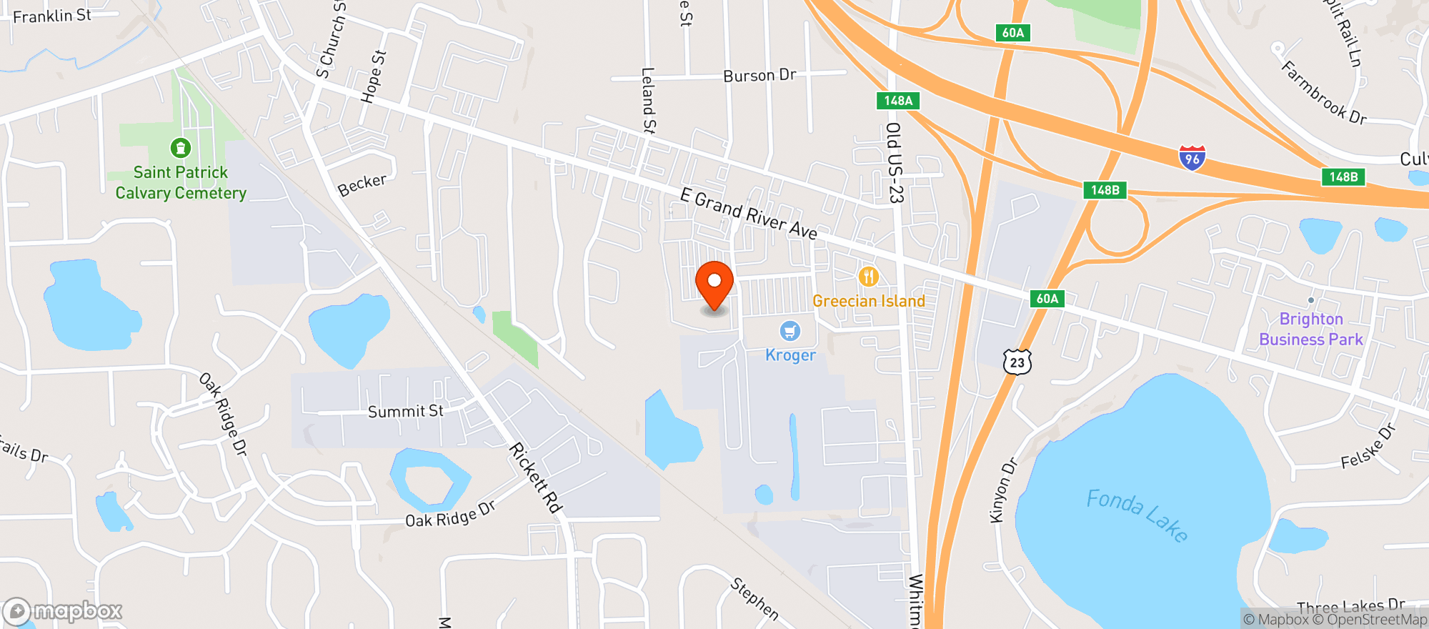 Map showing Busch's - #1062 Brighton