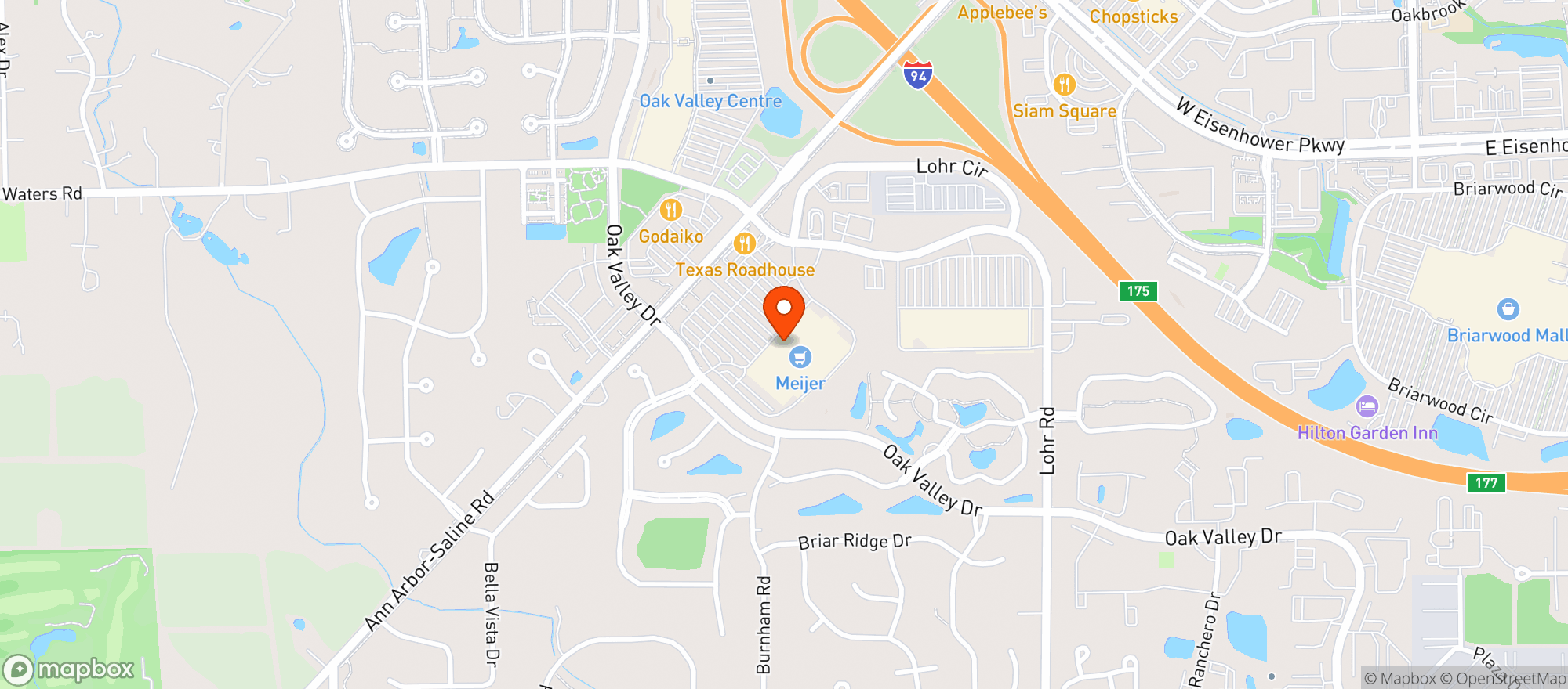Map showing Meijer