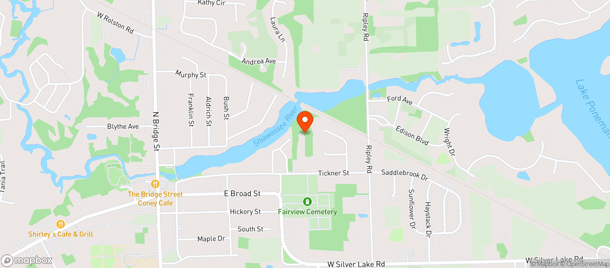 Map showing Cozy