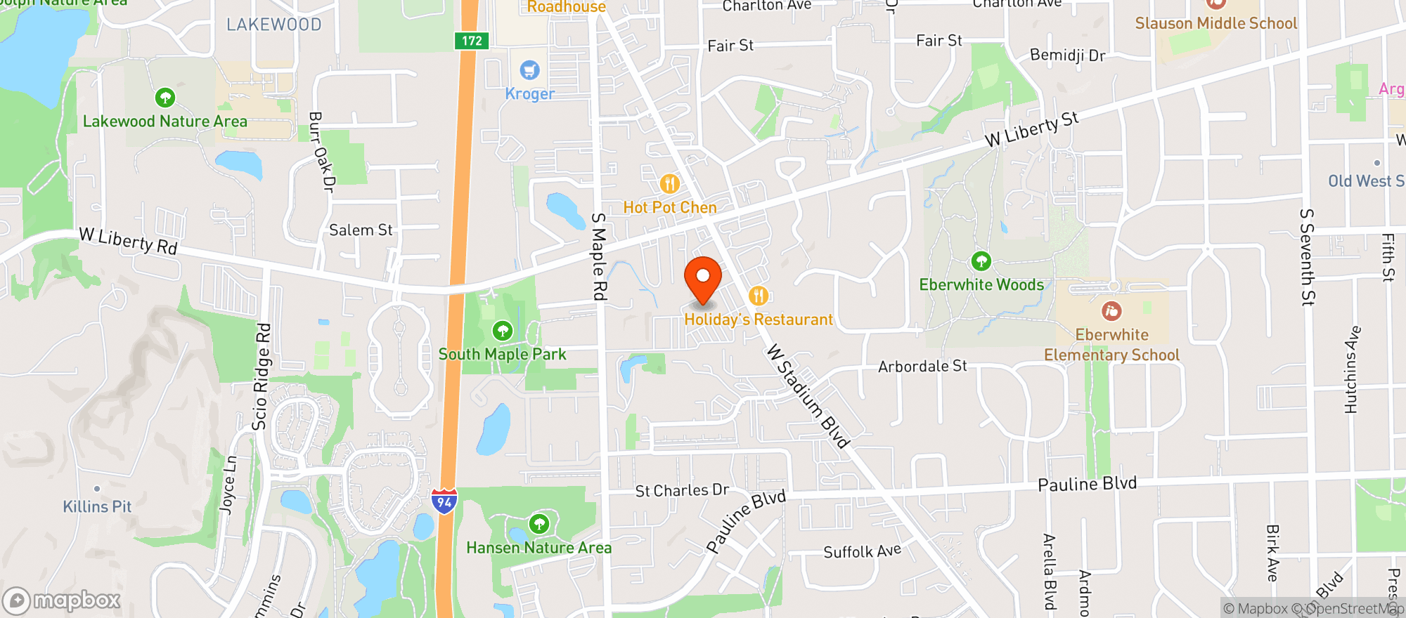 Map showing Arbor Farms Market
