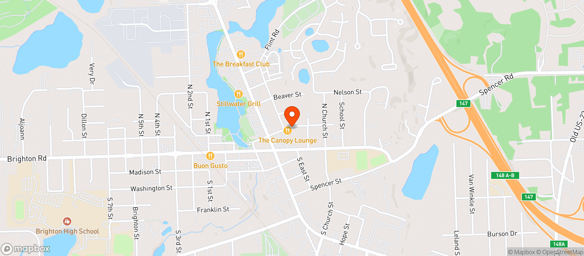 Map showing Canopy Bottle & Gourmet