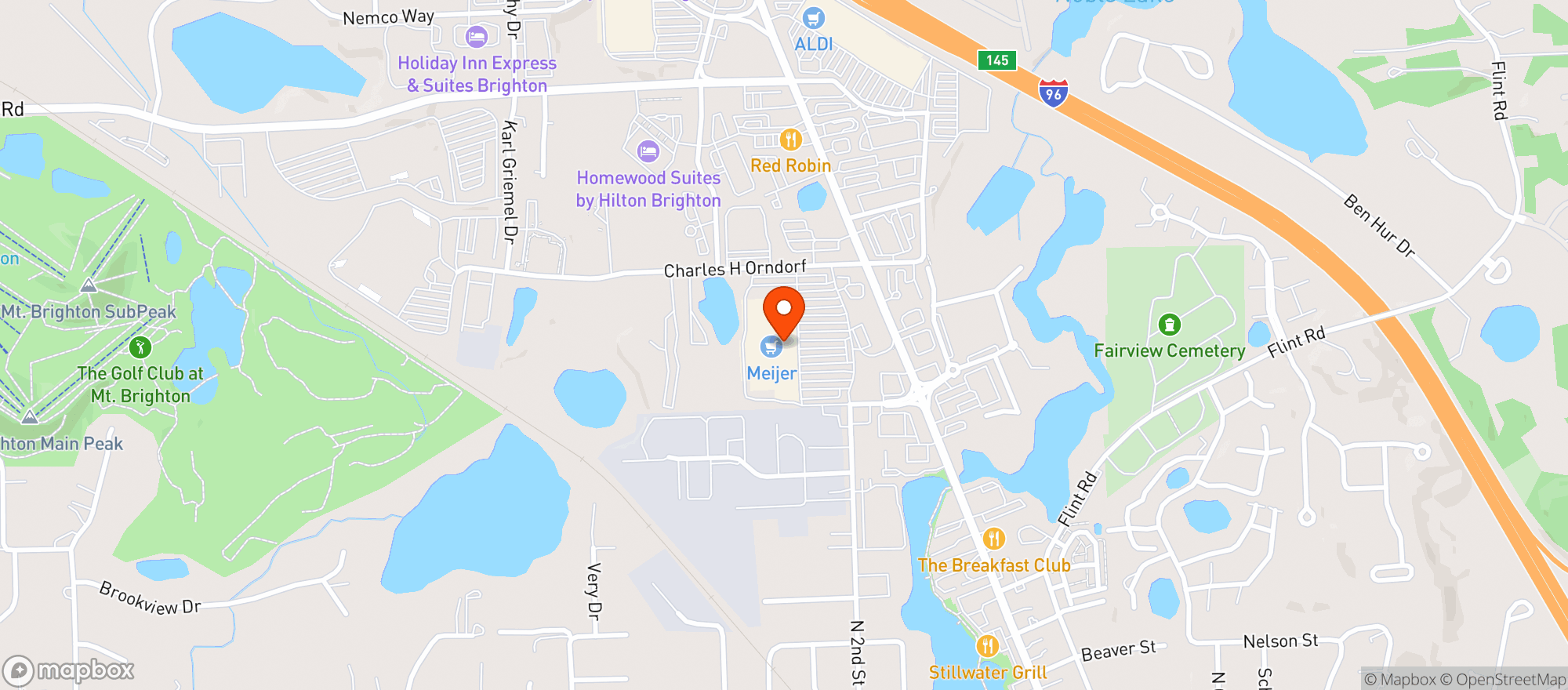 Map showing Meijer