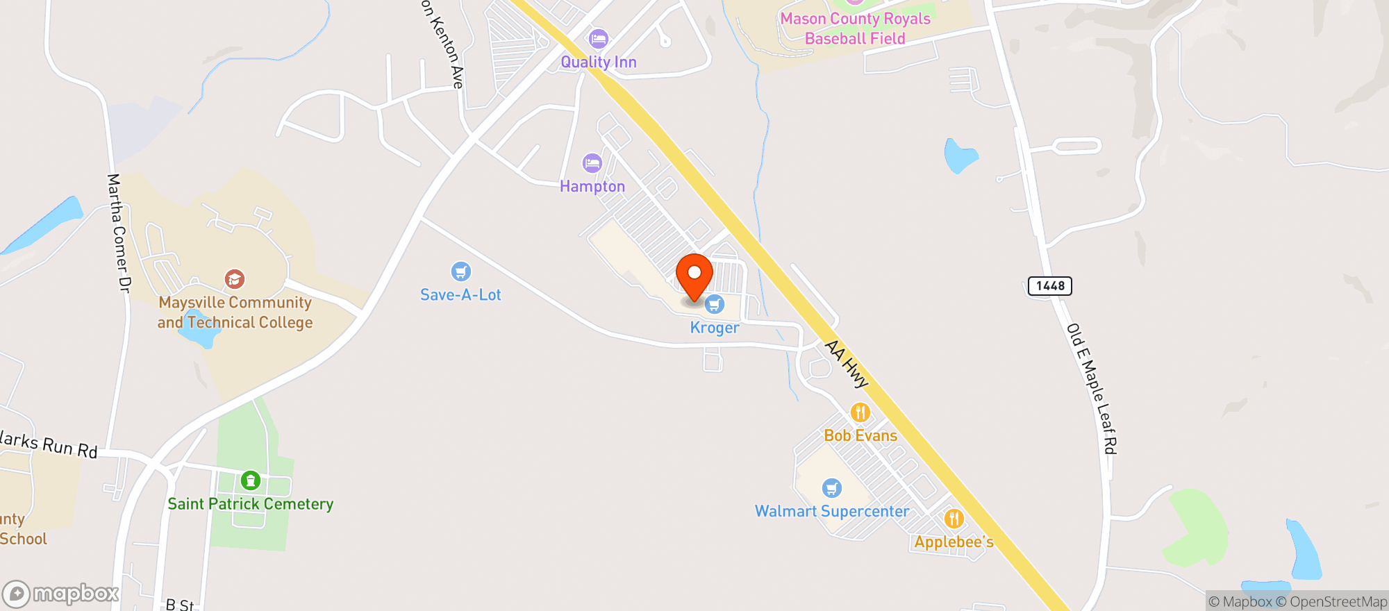 Map showing Kroger Liquors #420