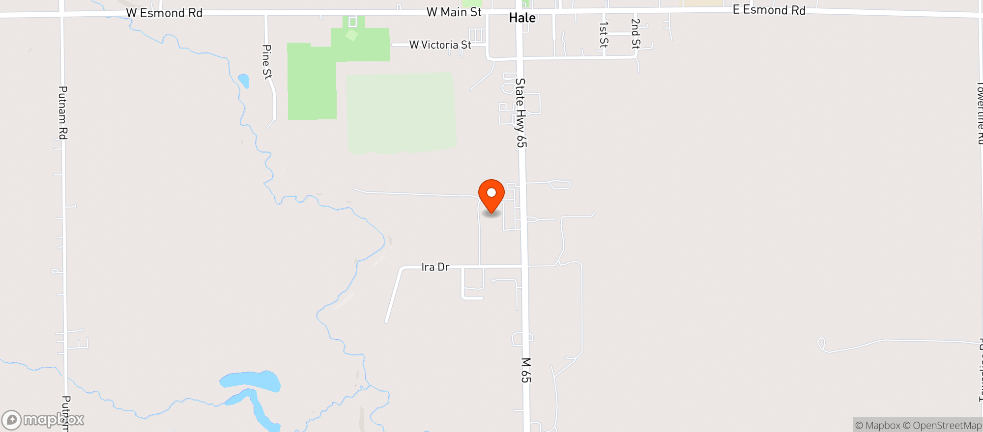 Map showing Rogers