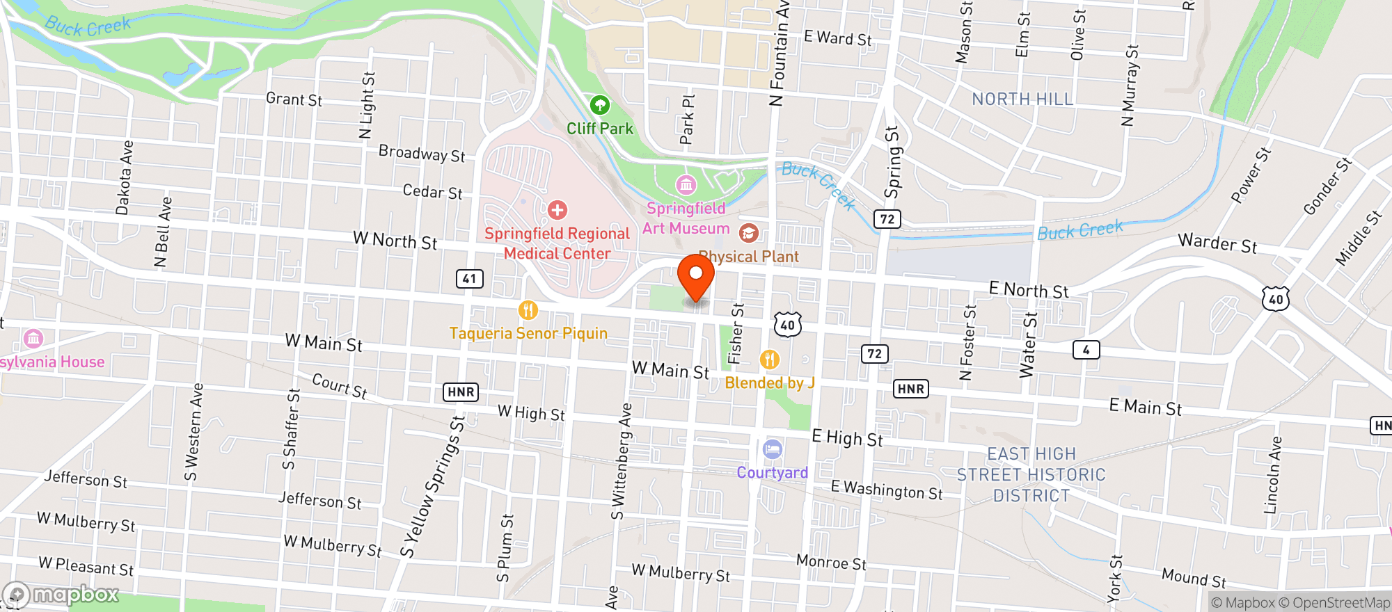Map showing Mother Stewart's Brewing