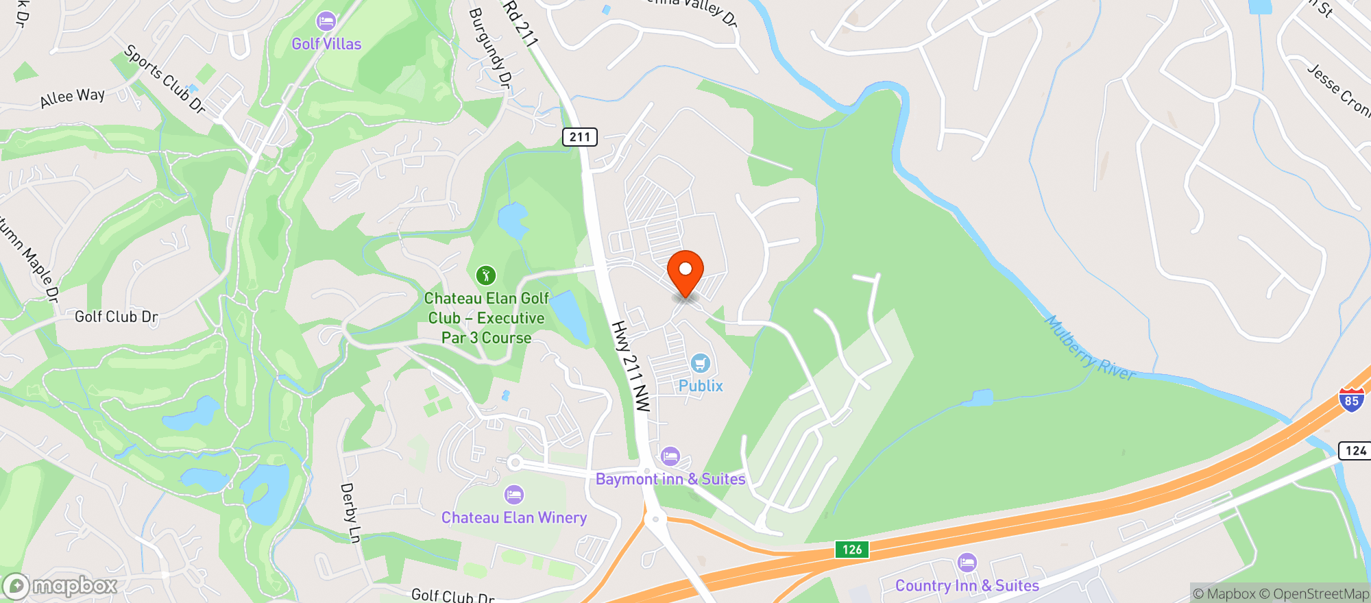 Map showing Publix Super Market
