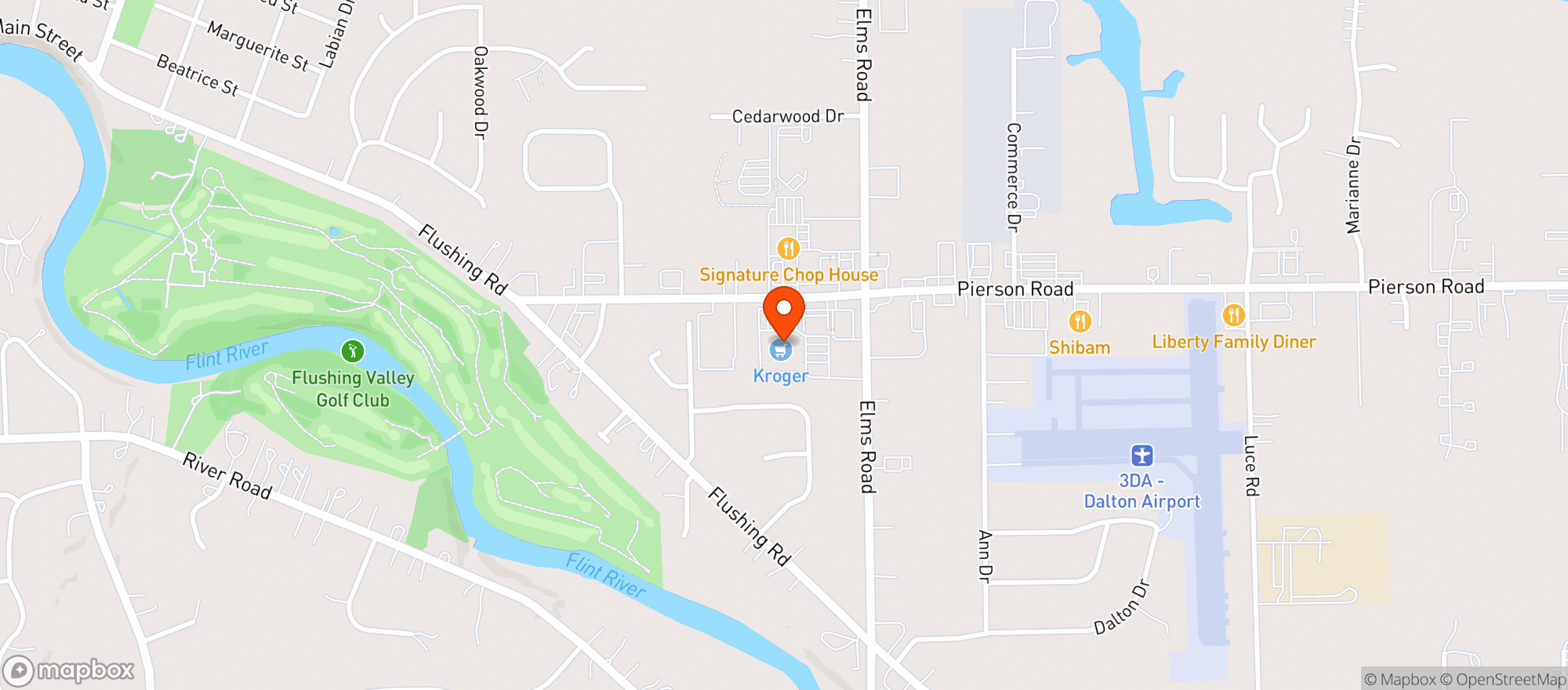 Map showing Kroger
