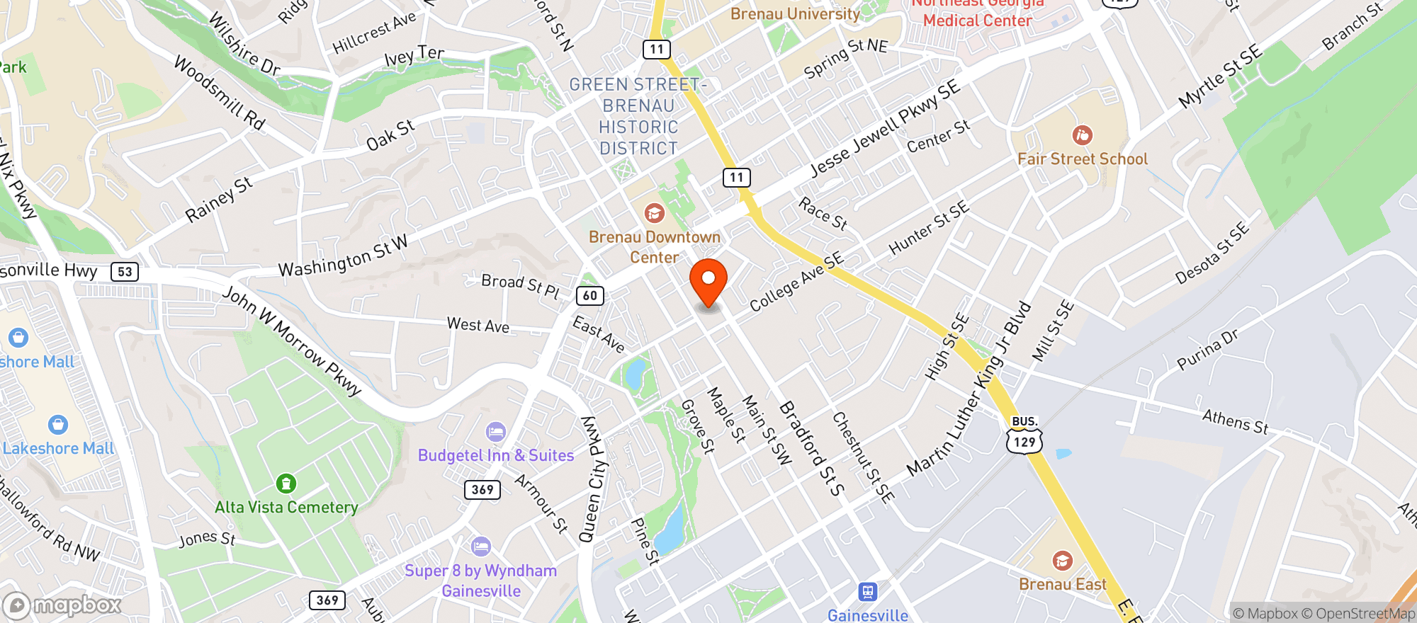 Map showing Diletto Bakery