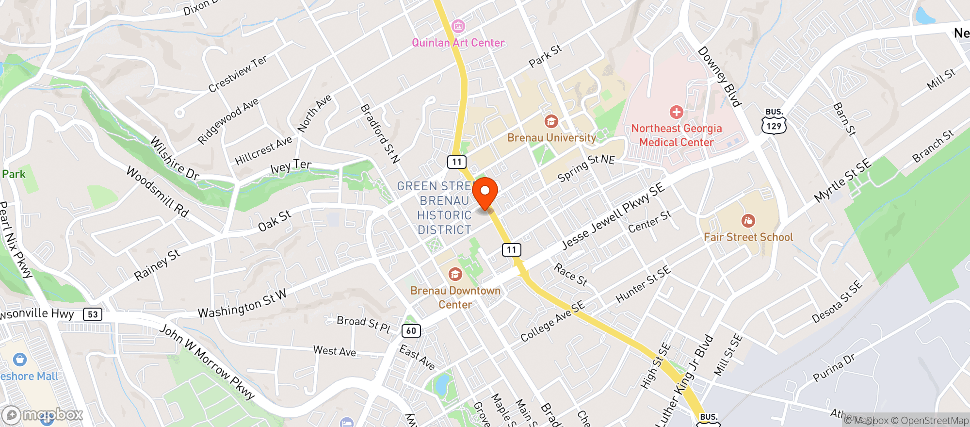 Map showing Courtyard By Marriott