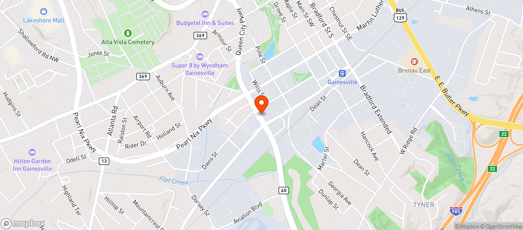 Map showing CIRCLE K #2723305
