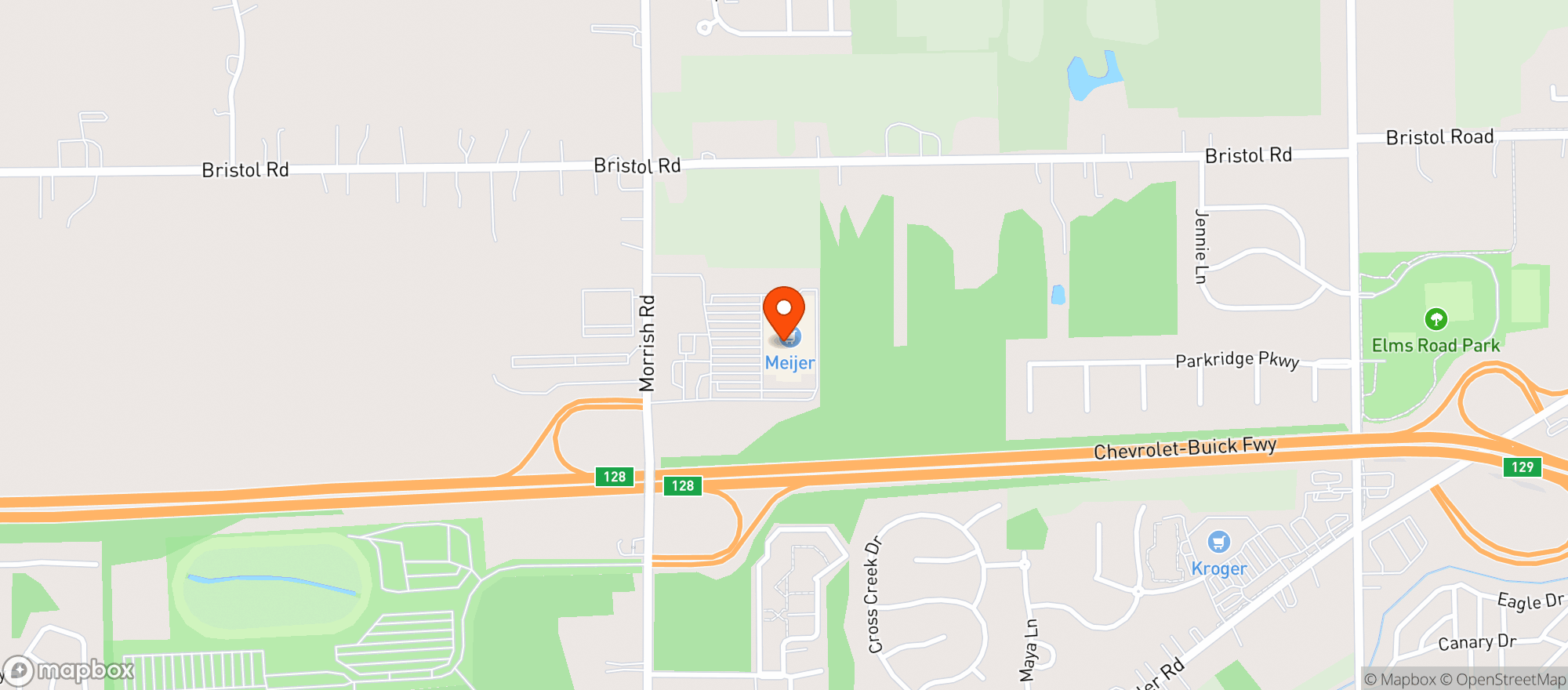 Map showing Meijer
