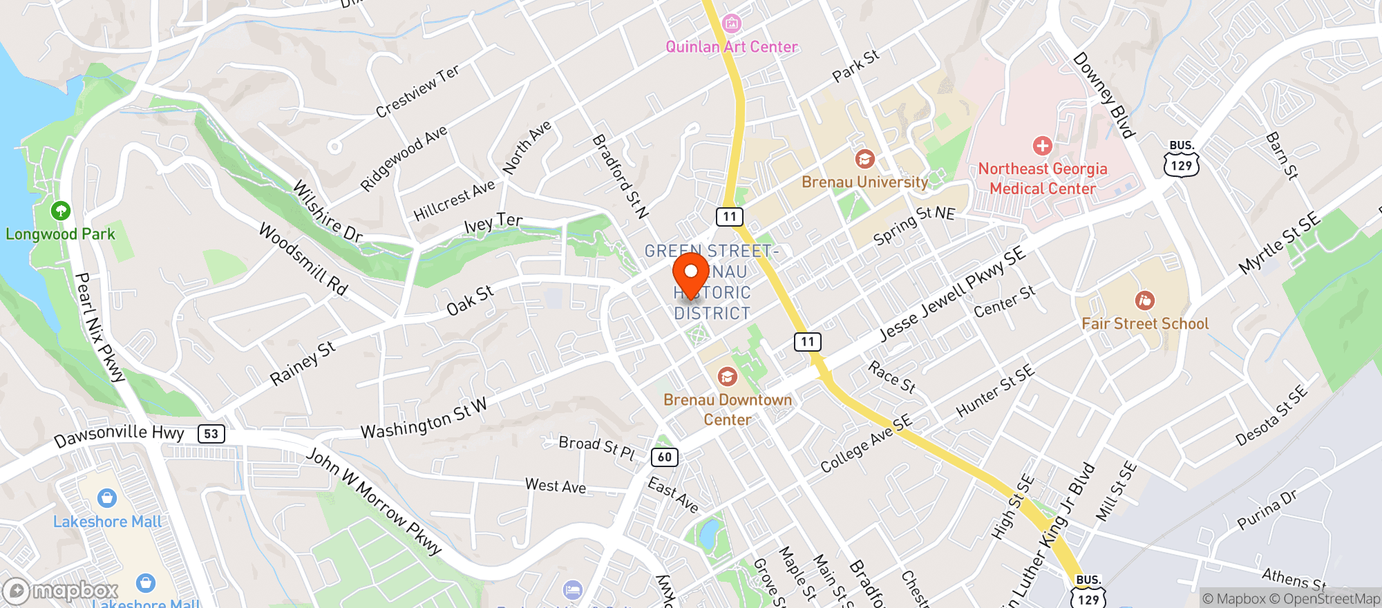 Map showing DOWNTOWN DRAFTS