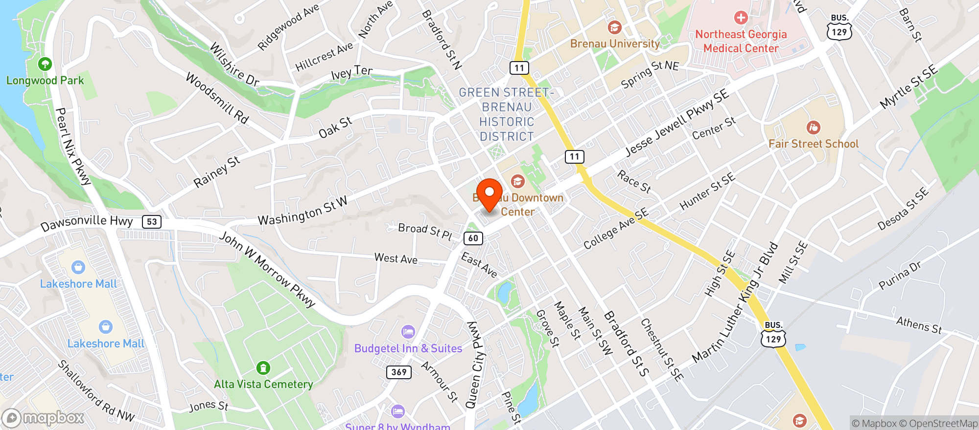 Map showing Boot Barn Hall At Bourbon Brothers