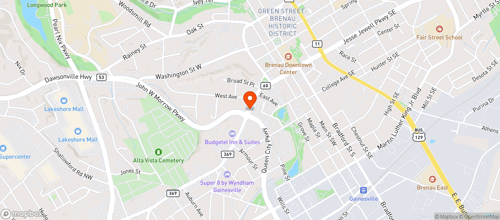 Map showing Quiktrip