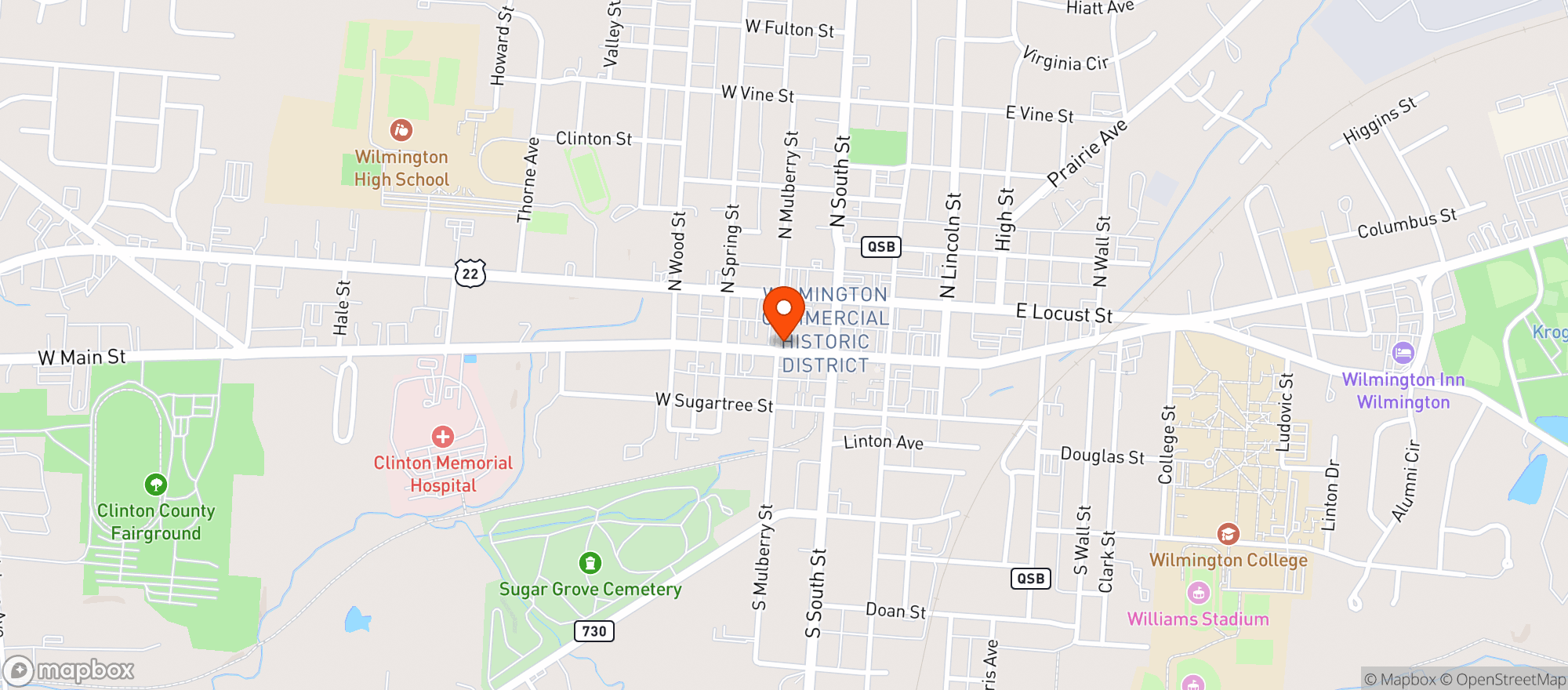 Map showing General Denver