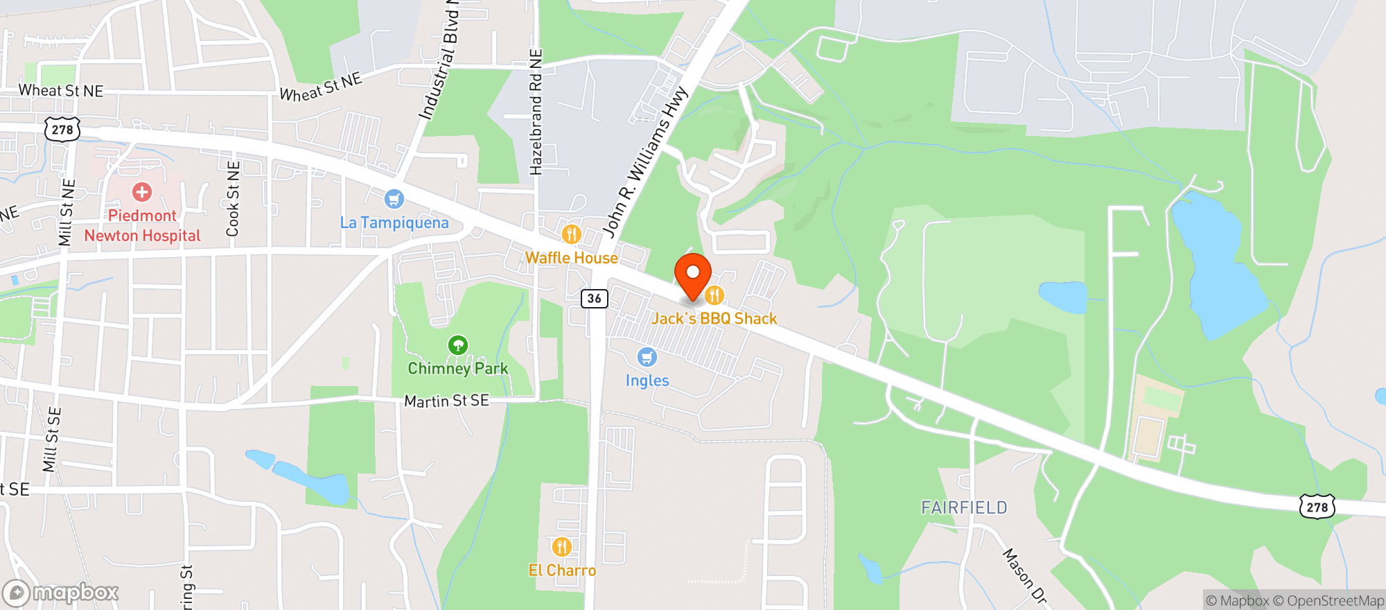 Map showing Ingles Supermarket