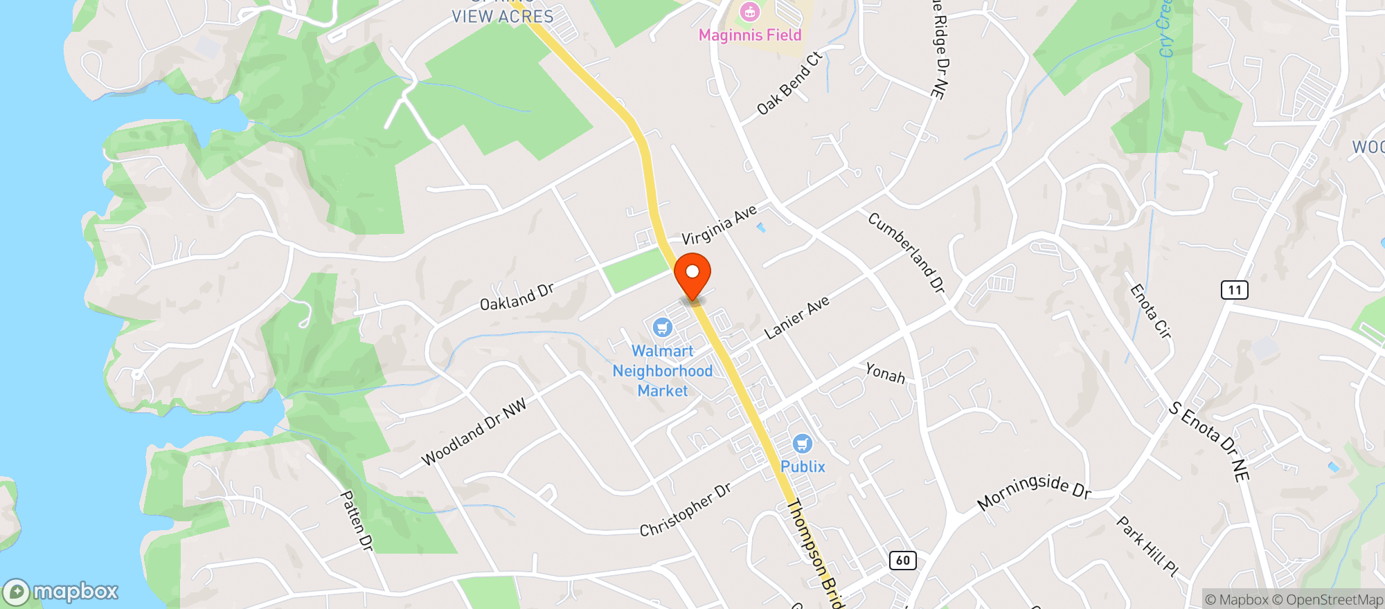 Map showing Walmart Neighborhood Market