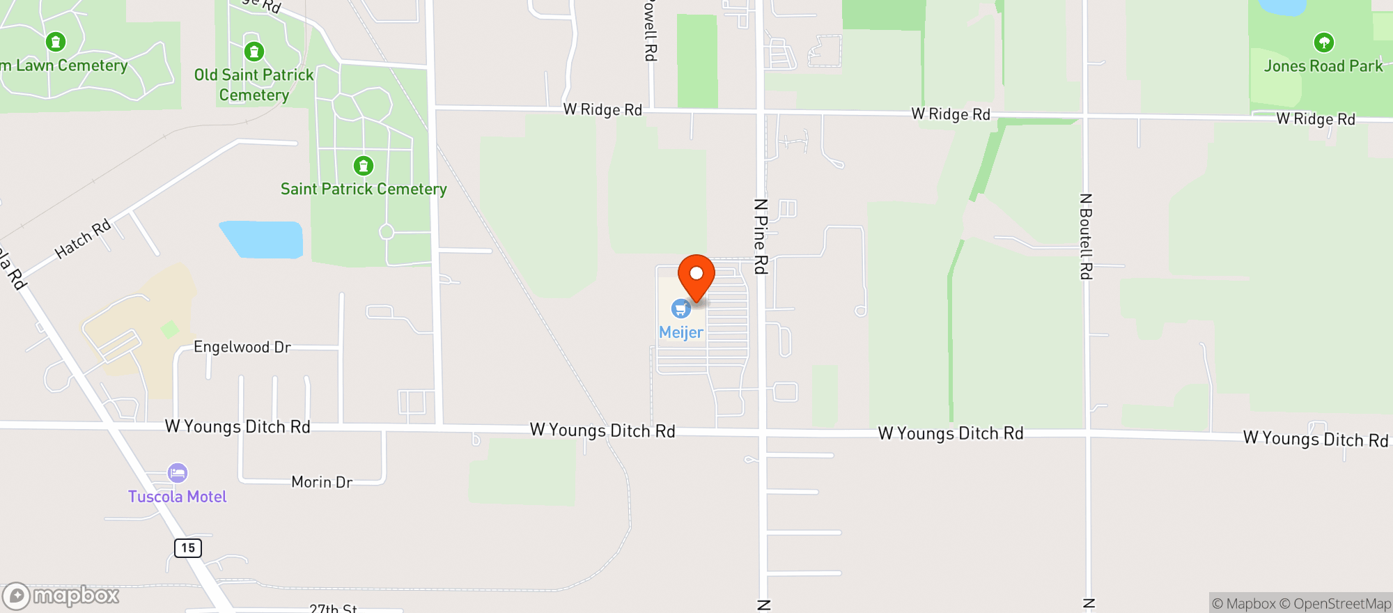 Map showing Meijer