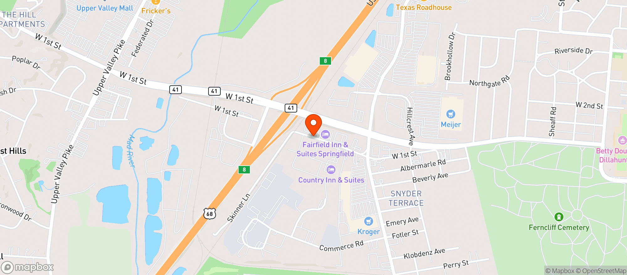 Map showing Red Lobster