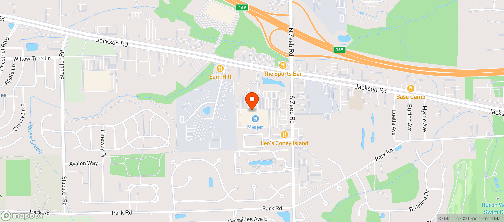 Map showing Meijer