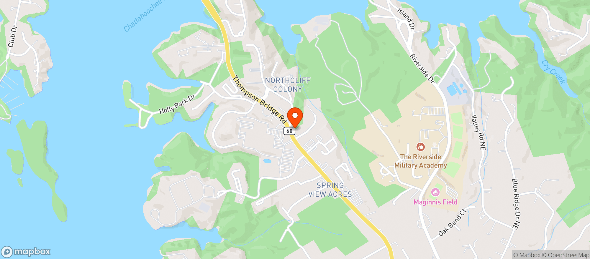 Map showing J & S Food Mart Inc