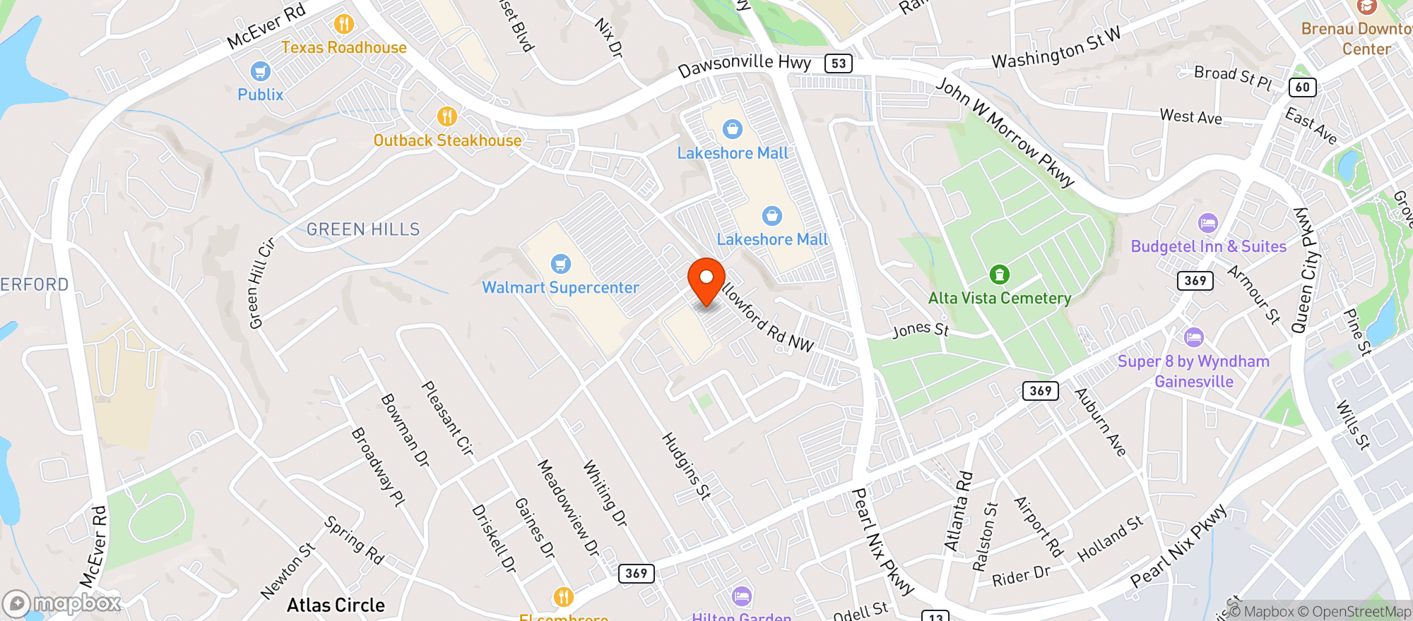 Map showing Target
