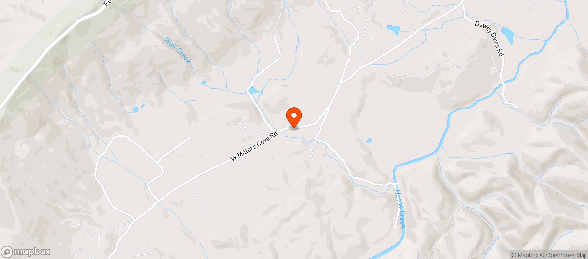 Map showing Blackberry Farms