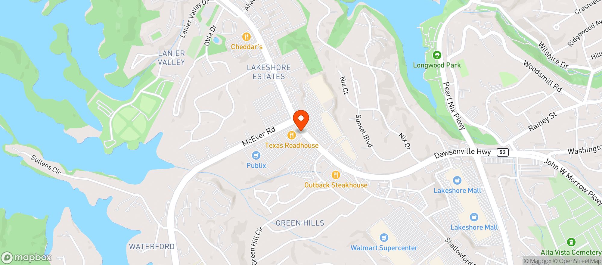 Map showing Publix Super Market