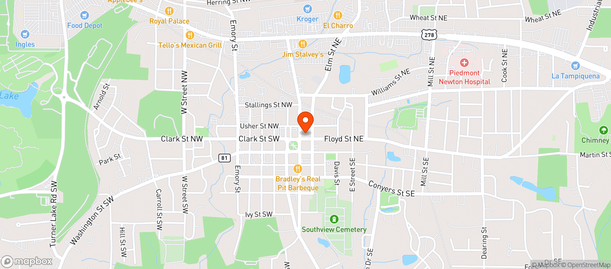 Map showing Lucky Day
