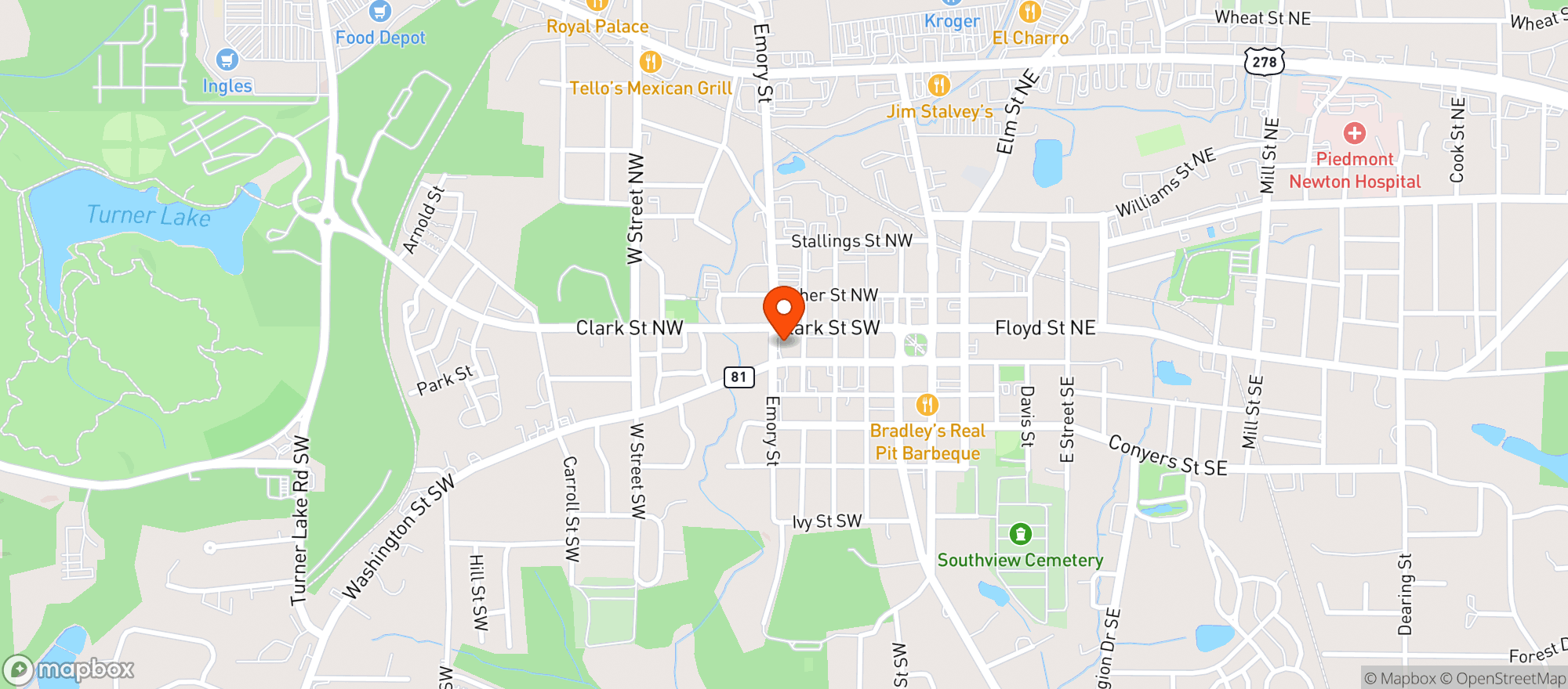 Map showing Shifa Tejani Dba Emory Mart