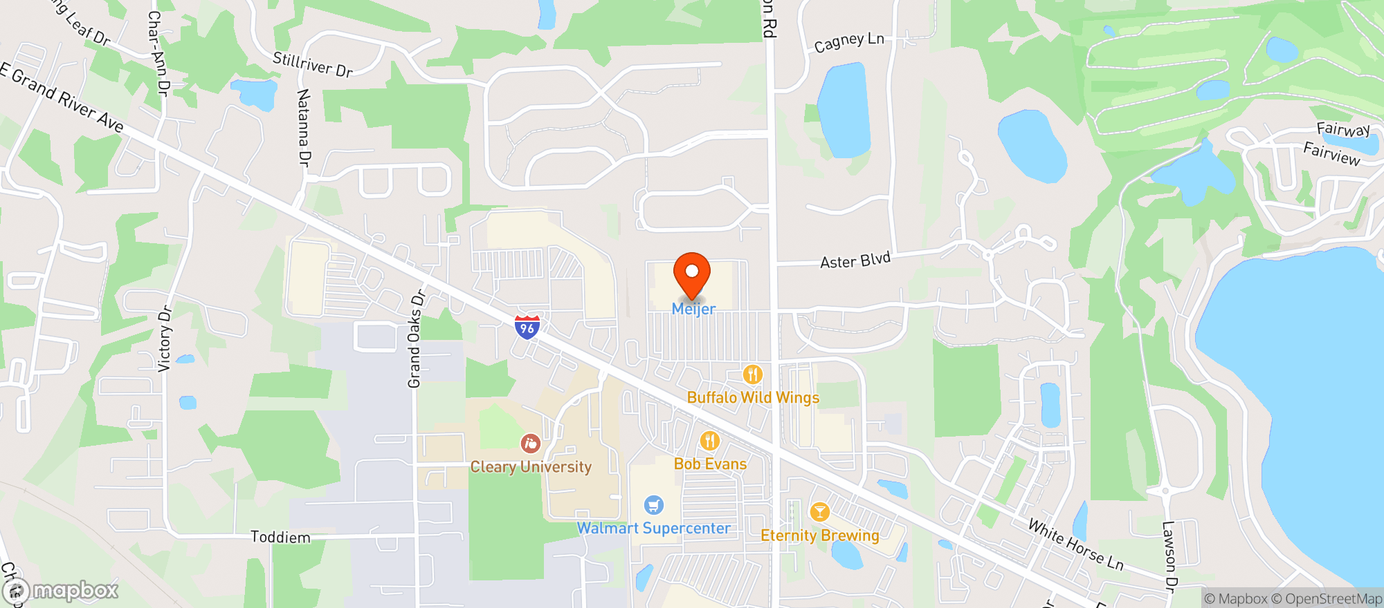 Map showing Meijer