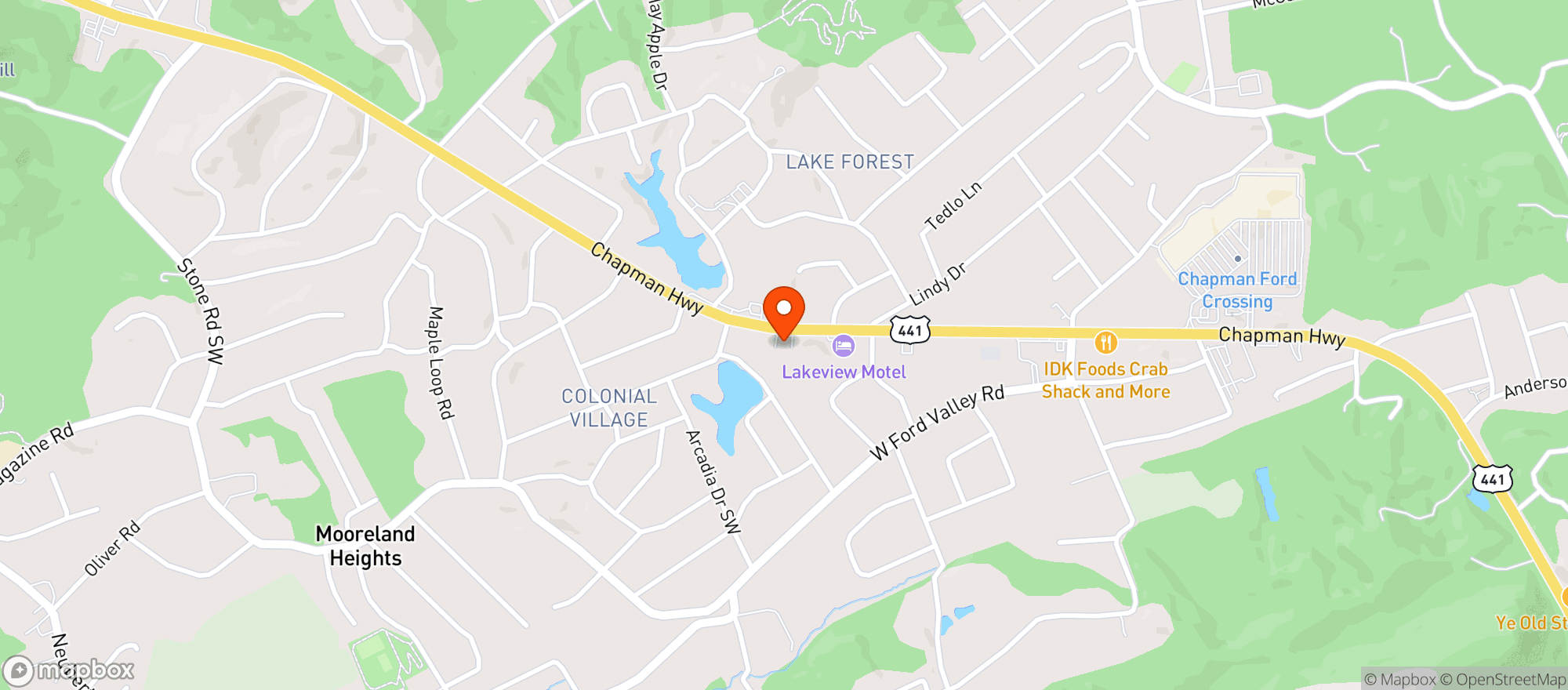 Map showing Lucky Shot Billiards