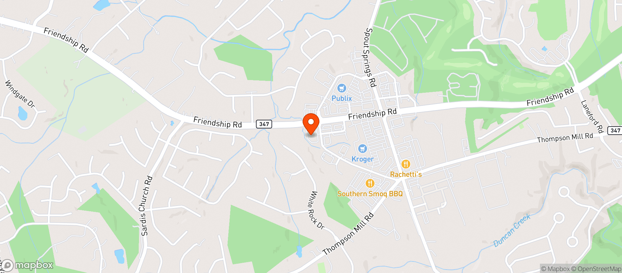 Map showing Jax Beverage Store - Buford