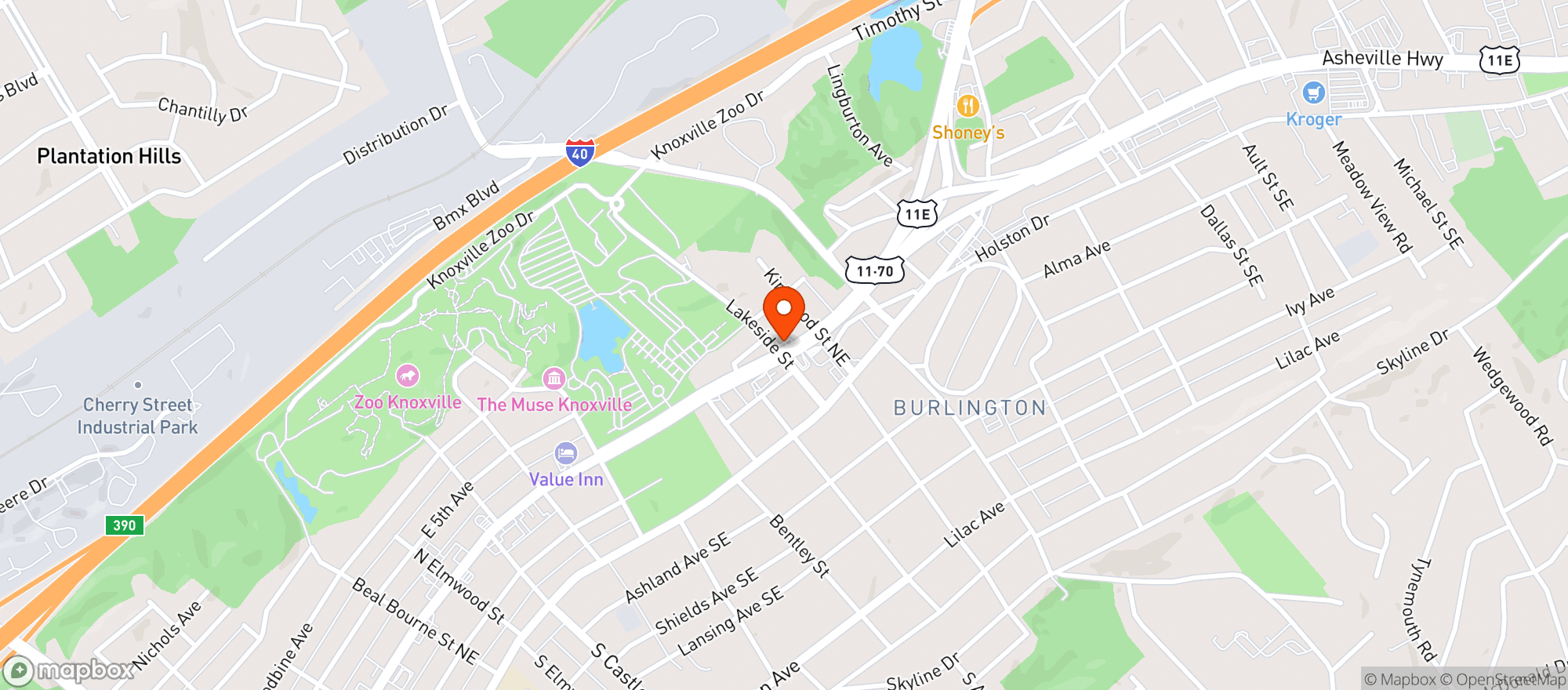 Map showing Beer City