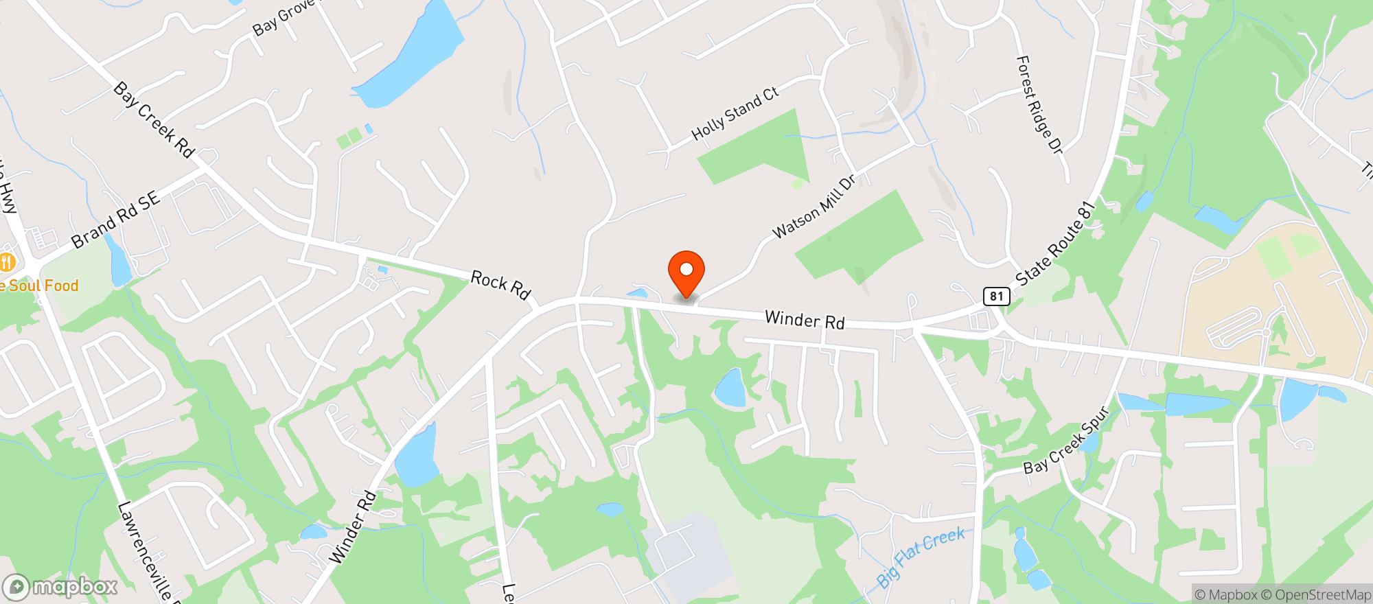 Map showing Bp To Go